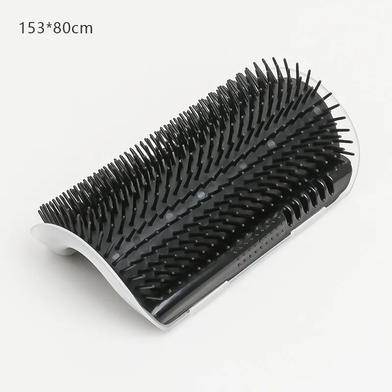 Cat Self Groomer with Catnip Wall Corner Scratcher Comb Soft Grooming Massage Brush Toy Scratch Massager Tool for Kitten Puppy