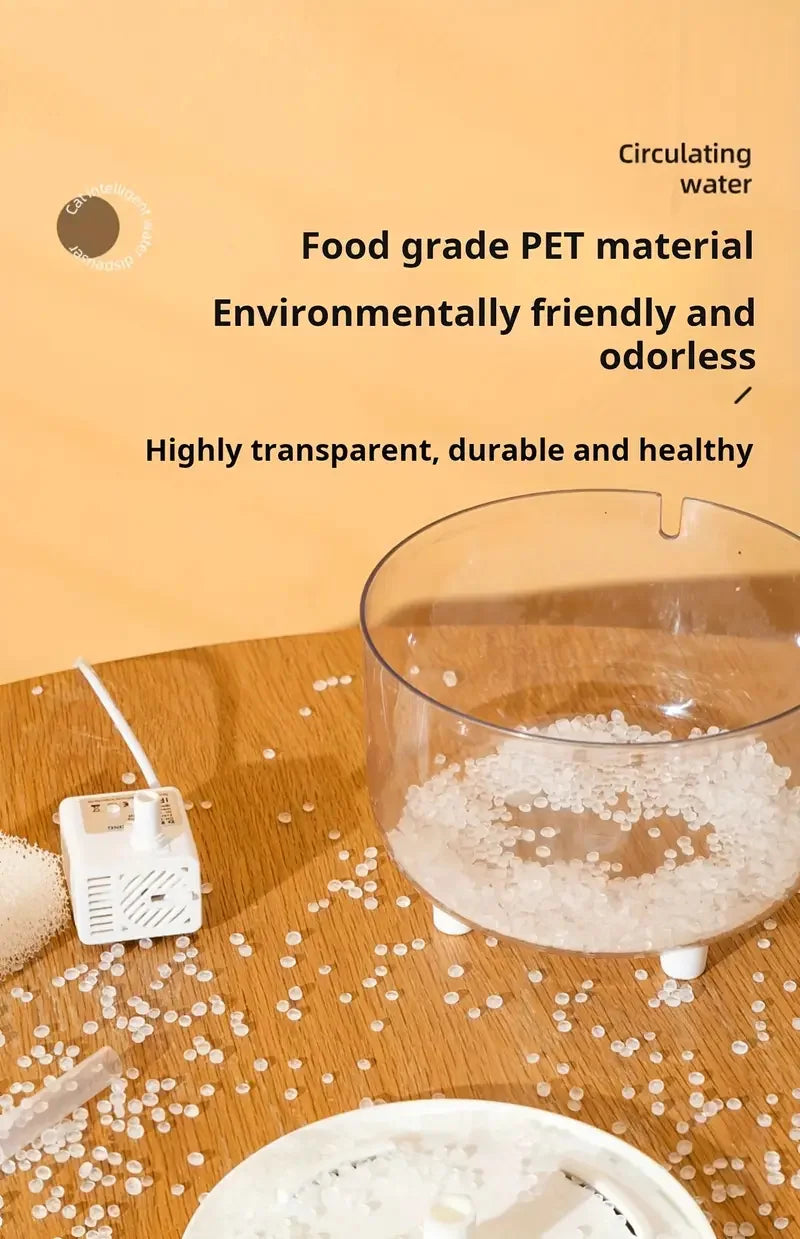 5V USB Powered Whisper-Quiet Automatic Pet Water Fountainfor Cats dog - Food-Grade Pp Material, Low Voltage Operation