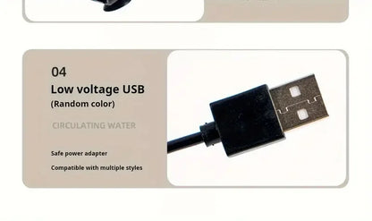 5V USB Powered Whisper-Quiet Automatic Pet Water Fountainfor Cats dog - Food-Grade Pp Material, Low Voltage Operation