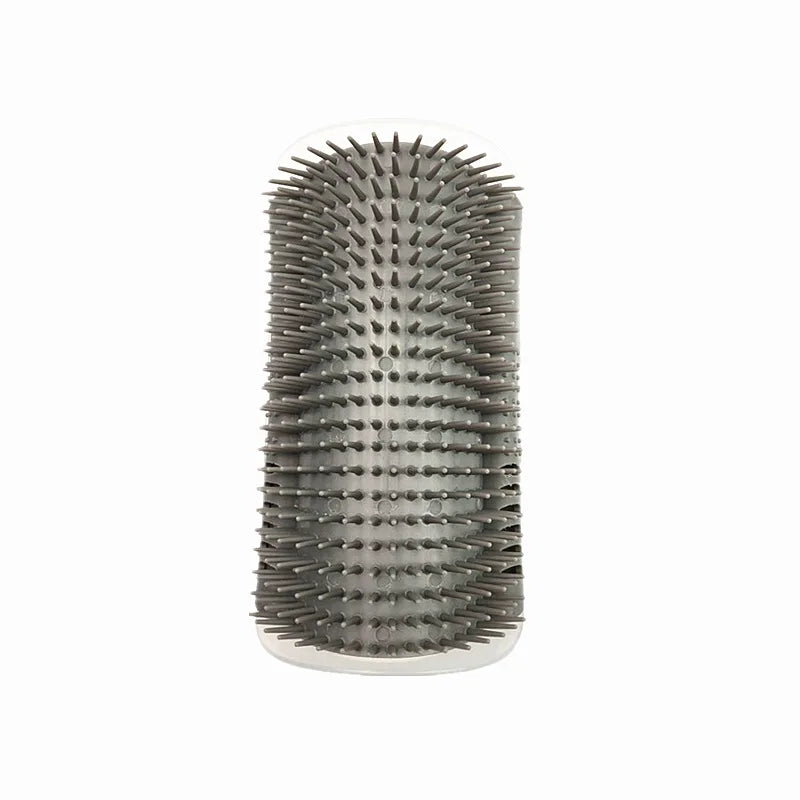 Cat Self Groomer with Catnip Wall Corner Scratcher Comb Soft Grooming Massage Brush Toy Scratch Massager Tool for Kitten Puppy