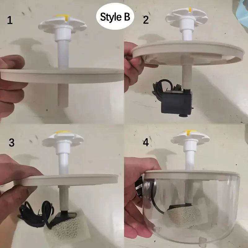 5V USB Powered Whisper-Quiet Automatic Pet Water Fountainfor Cats dog - Food-Grade Pp Material, Low Voltage Operation