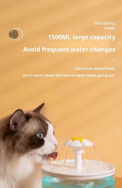 5V USB Powered Whisper-Quiet Automatic Pet Water Fountainfor Cats dog - Food-Grade Pp Material, Low Voltage Operation