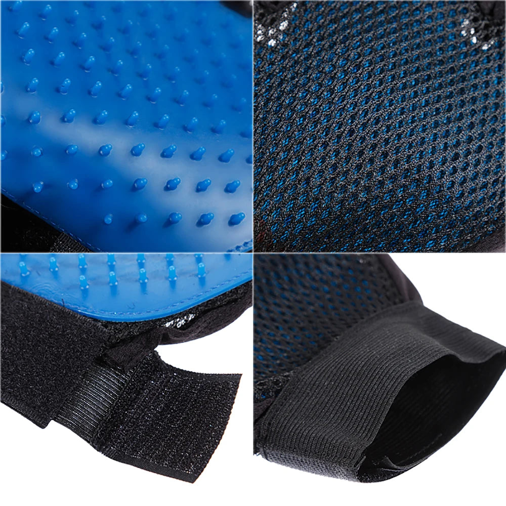 Pet Hair Remover Gloves Cat Dog Massage Bathing Cleaning Grooming Supplies Silicone Hair Sticking Removal Brush